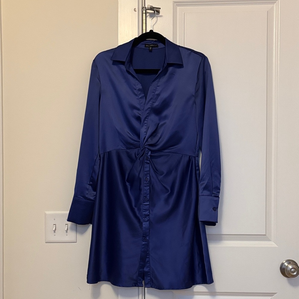 Blue Satin mini Dress